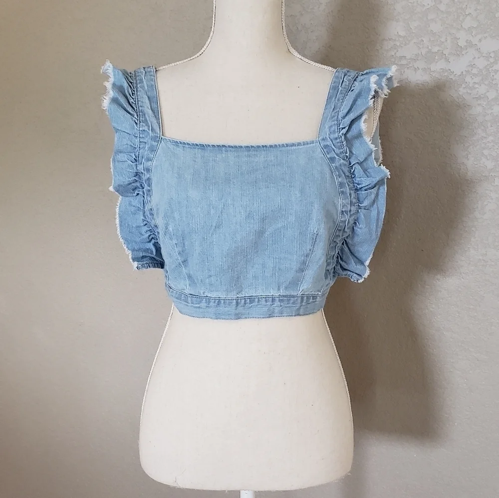 Cooperative denim crop top size Medium